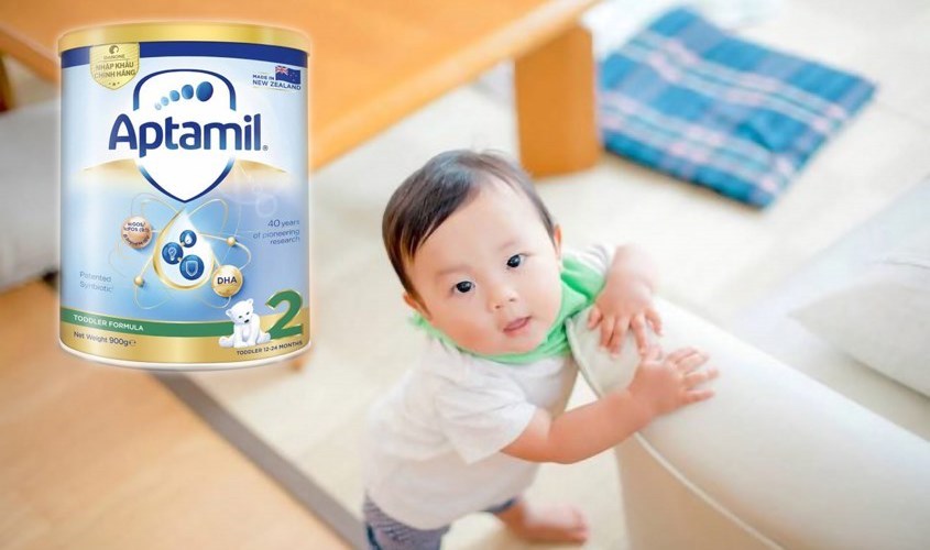 Sữa bột Aptamil Toddler Formula vị nhạt thanh số 2 900g (12 - 24 tháng)