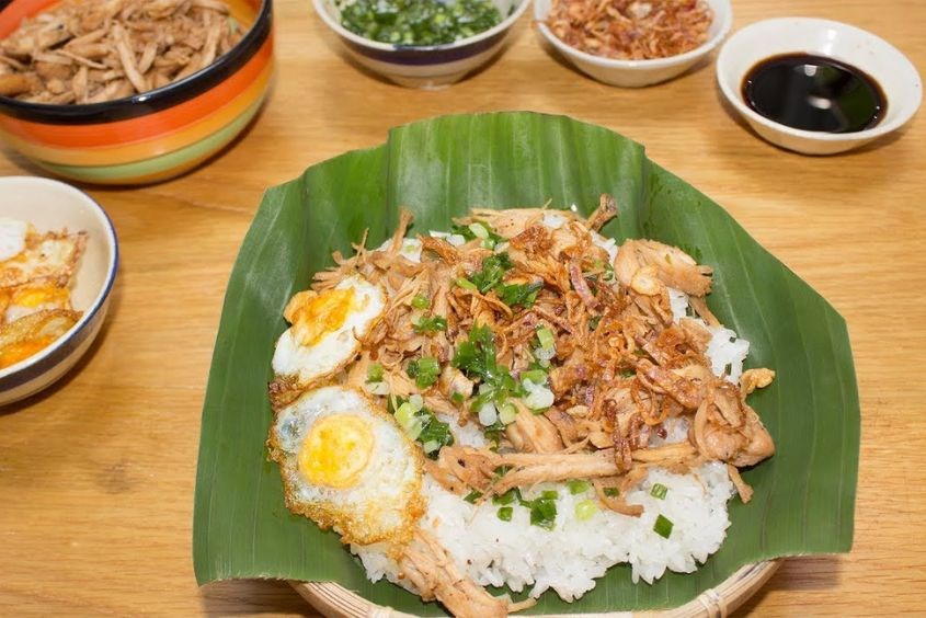 Bà bầu ăn xôi được không - xôi gà xé Bà bầu ăn xôi được không