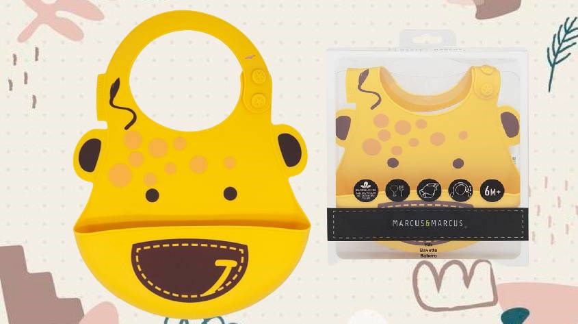 Yếm ăn dặm cho bé silicone Marcus & Marcus - Lola chống thấm