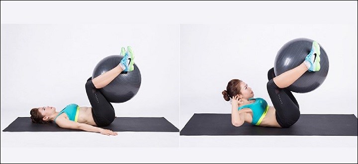 Gập bụng với bóng