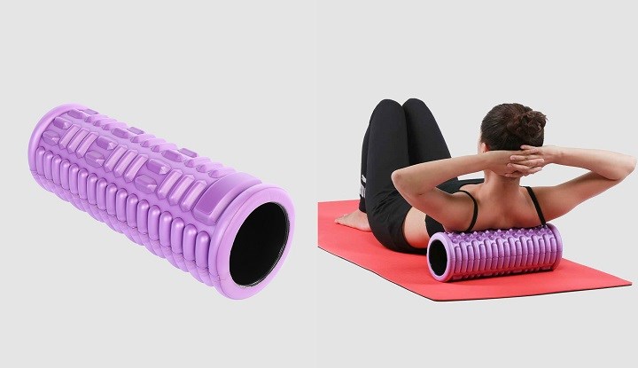 Con Lăn Tập Yoga Hà Vy Xốp Đài Loan FR327-1 Tím