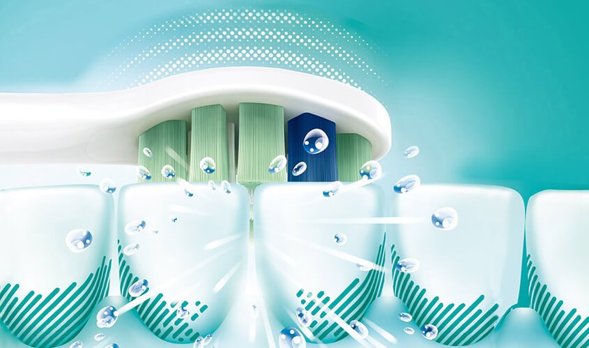 Bàn chải điện sóng âm còn tạo ra hiệu ứng động lực học chất lỏng