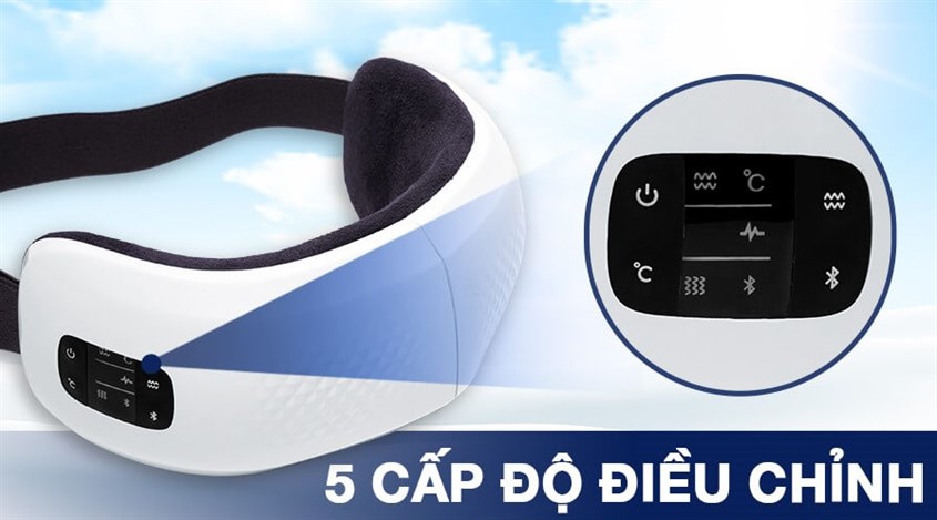 Điều khiển dễ dàng nhờ màn hình LCD rõ nét trên máy massage mắt Daikiosan với đa dạng chế độ massage cho bạn nhiều lựa chọn 