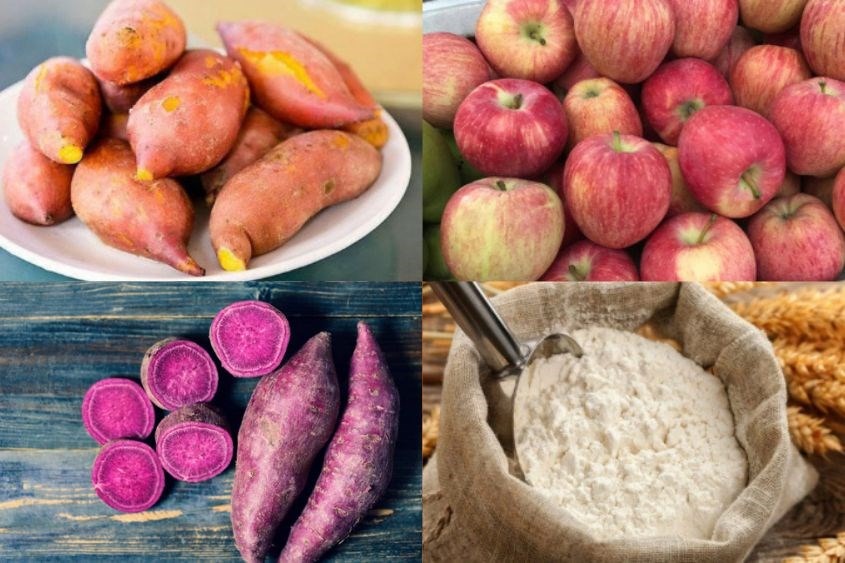 Bánh khoai lang mix táo. Ảnh: Canva