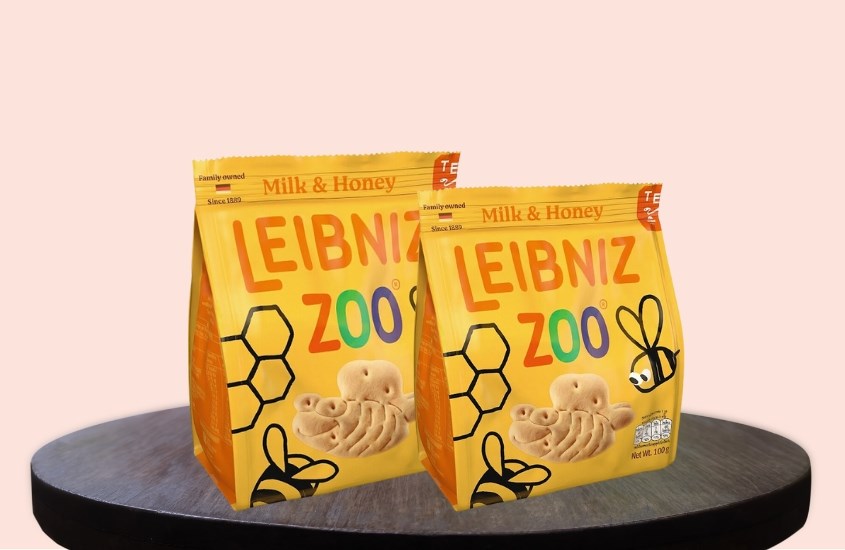 Bánh quy Bahlsen Leibniz Zoo vị sữa và mật ong gói 100g (từ 3 tuổi)