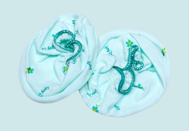 Bao tay, bao chân bo thun IQ Baby Bo Xanh + Hồng