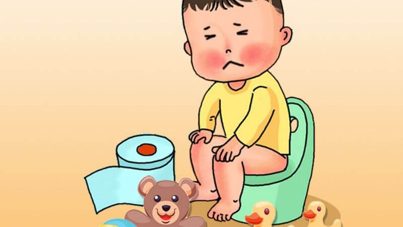 Trẻ táo bón kéo dài có thể lầ biểu hiện của bệnh