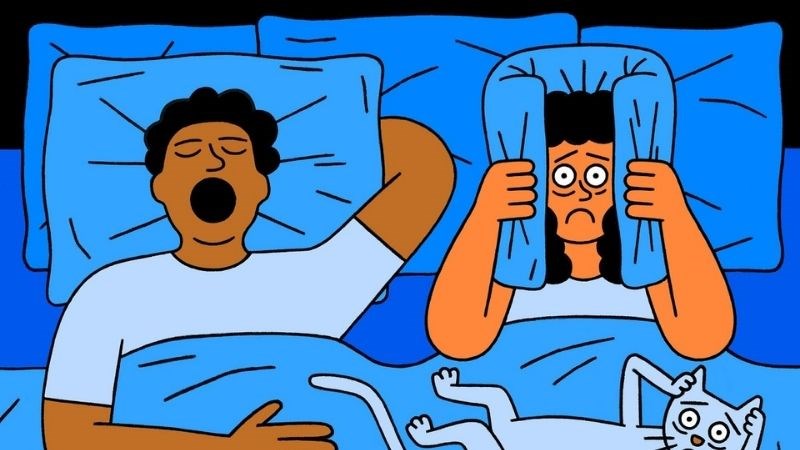 Ngủ ngáy là triệu chứng thường gặp của lệch vách ngăn mũi