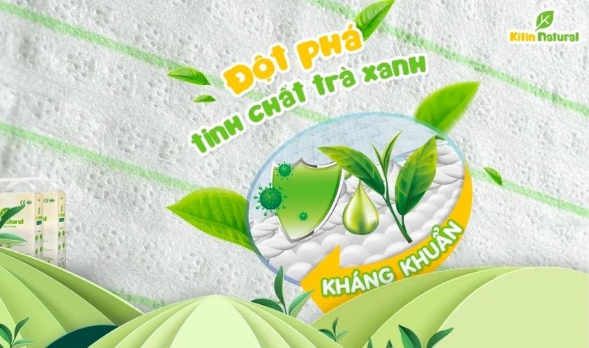 Kitin Natural có tinh chất thiên nhiên từ trà xanh có công dụng kháng khuẩn tốt