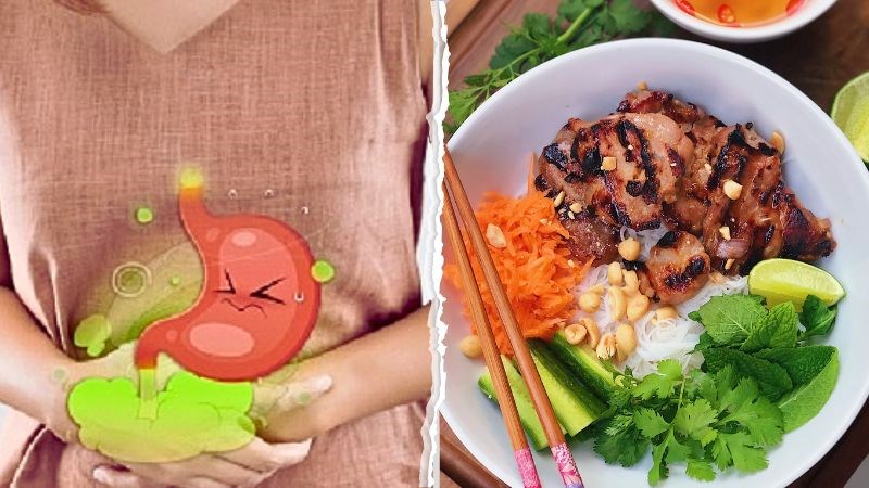 Ăn bún thịt nướng trước khi đi ngủ dễ bị tích tụ chất béo