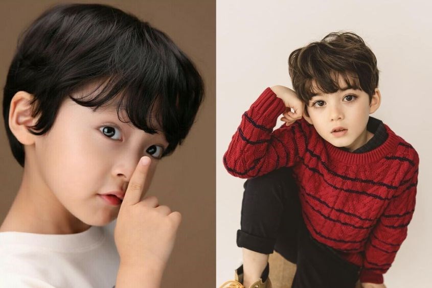 Tóc layer kiểu Hàn Quốc cho bé trai