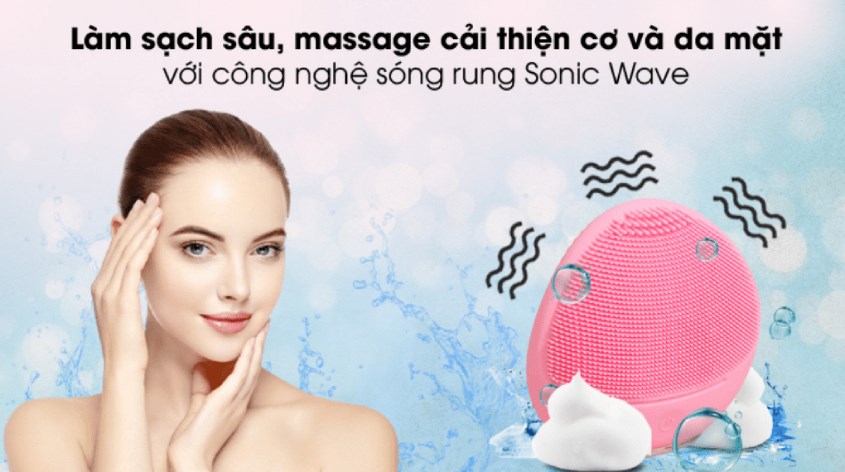 Máy rửa mặt và massage dành cho da nhạy cảm Halio Baby Pink