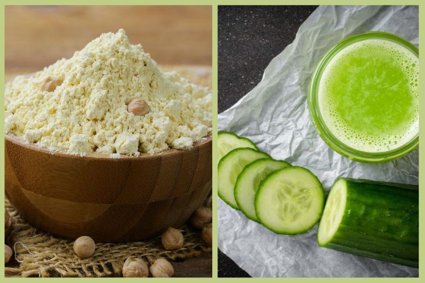 Cách làm mặt nạ dưa leo từ bột đậu gà besan rất phổ biến