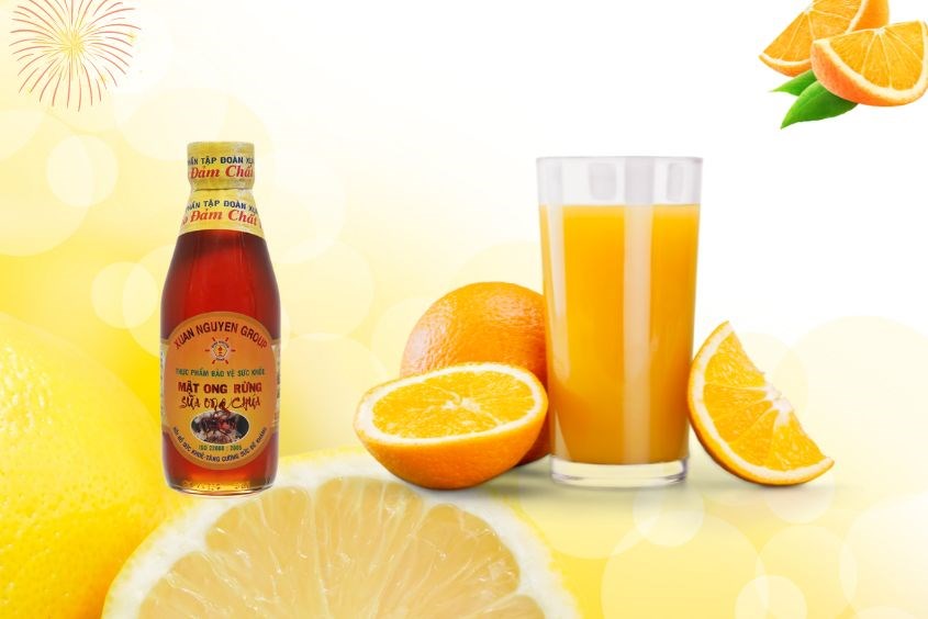 Cách làm nước cam từ nguyên liệu mật ong