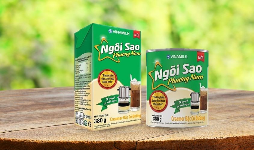 Sữa đặc Vinamilk Ngôi Sao Phương Nam xanh lá hộp 380g