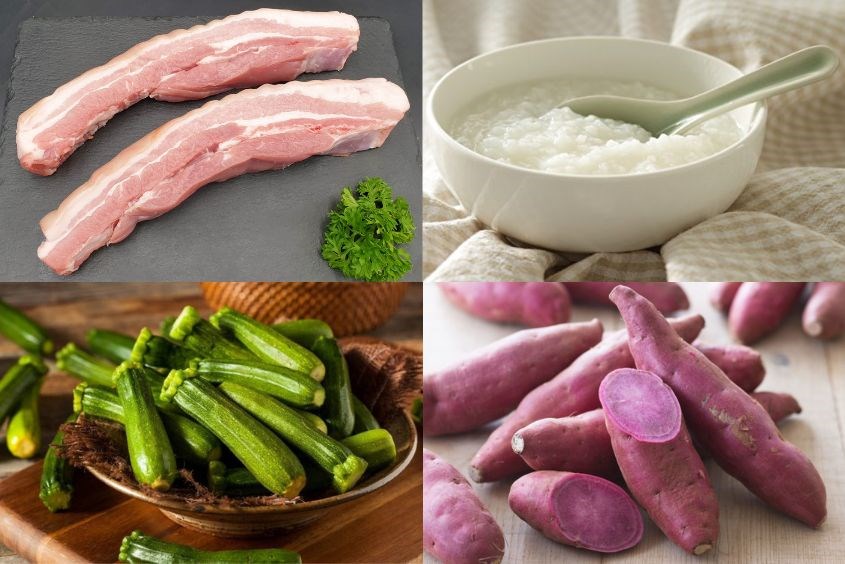 Cháo thịt heo bí ngòi cho bé ăn dặm giàu dinh dưỡng