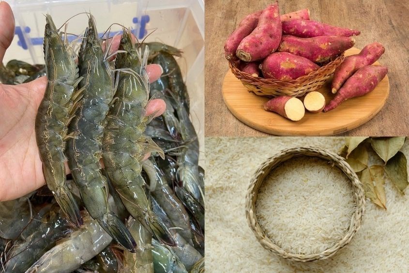 Cách nấu cháo tôm khoai lang cho bé