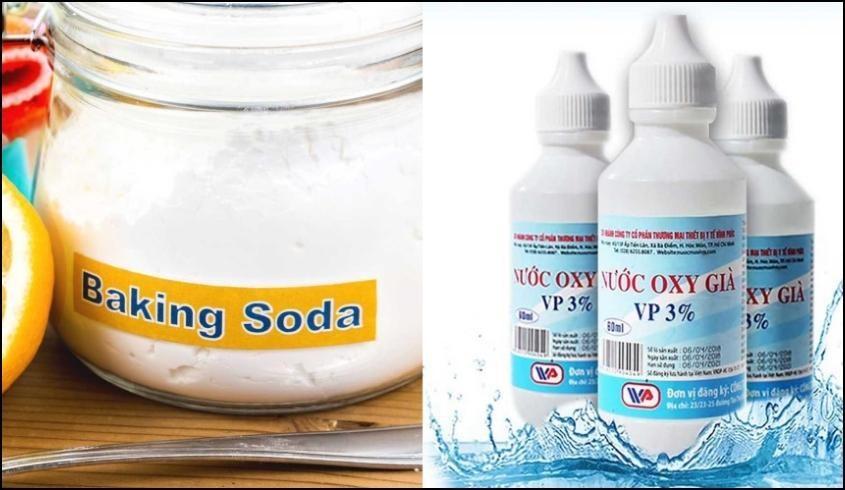 Tẩy trắng quần áo bằng baking soda và oxy già