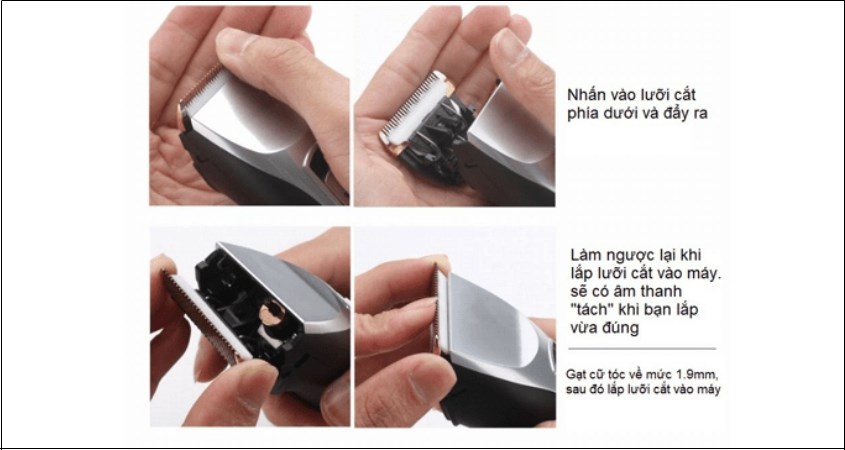 Thay lưỡi đối với tông đơ đầu tròn