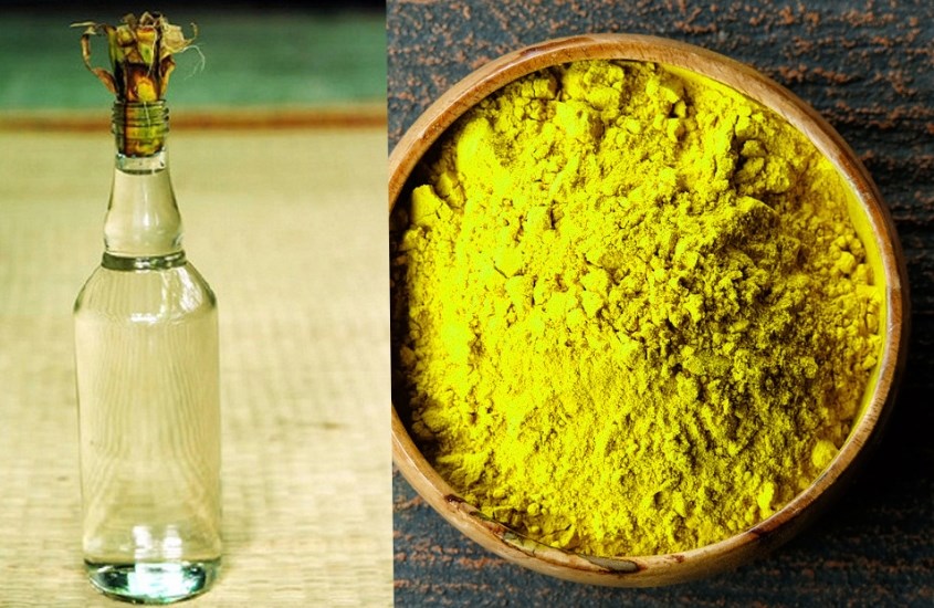 Tinh bột nghệ với rượu