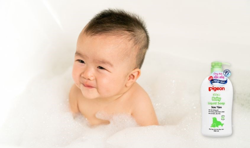Sữa tắm cho bé Pigeon Liquid Soap hương Jojoba 700 ml