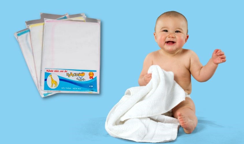 2 khăn tắm cotton KACHOOBABY 5 lớp 70x80 cm - Màu ngẫu nhiên