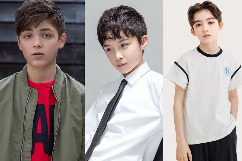 Kiểu tóc phù hợp và thời trang cho bé trai mặt dài