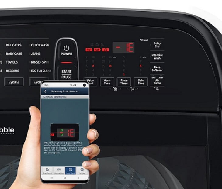 Cài đặt ứng dụng Samsung Smart Washer trên điện thoại để kích hoạt SmartCheck trên máy giặt