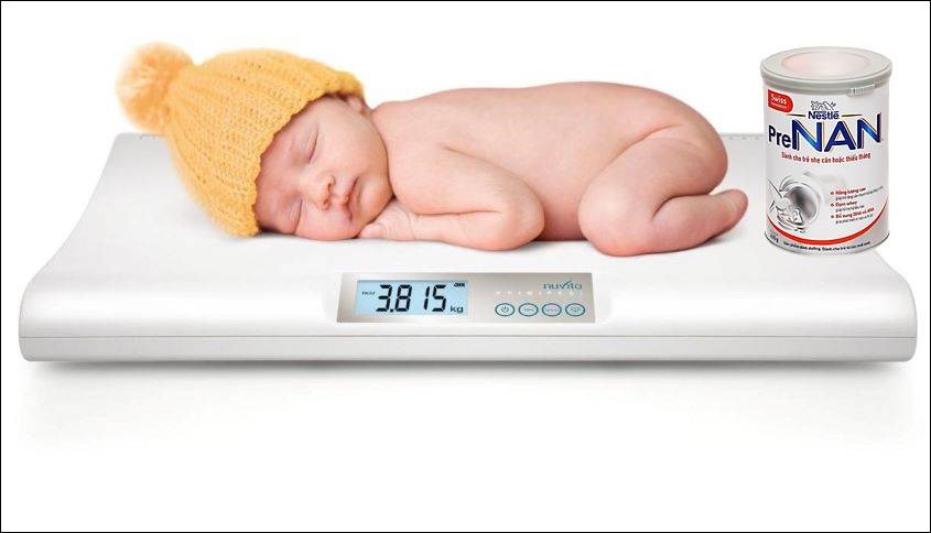 Sữa Pre Nan giúp bé tăng cân