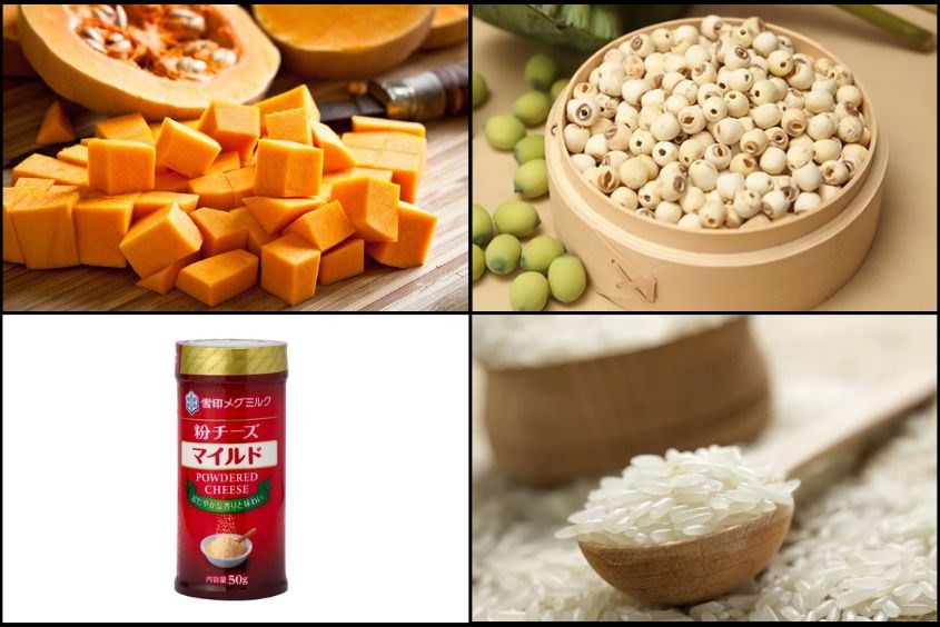 Cháo bí đỏ phô mai ăn dặm