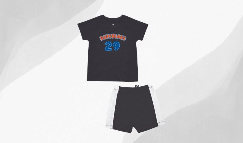 Bộ tay ngắn bé trai Lullaby HNB303M màu đen