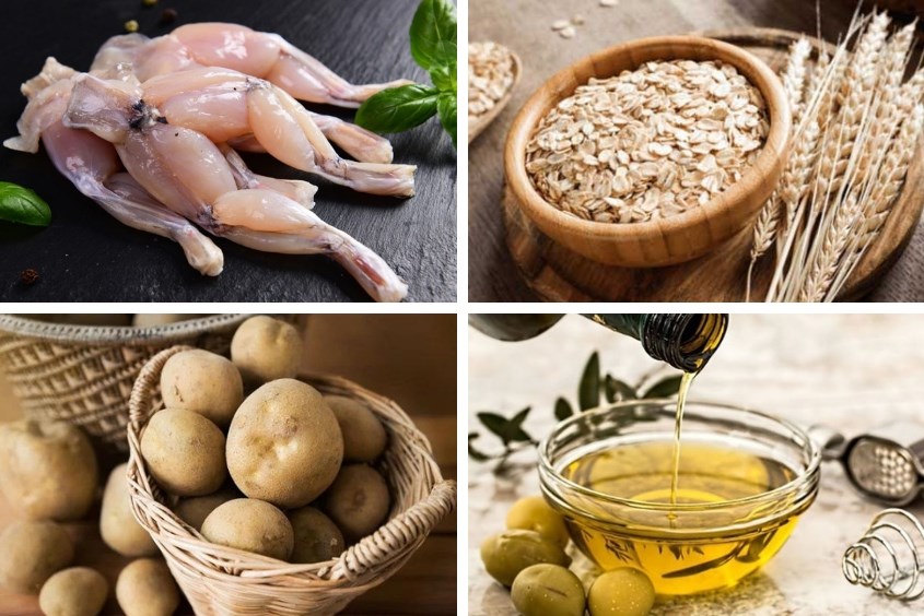 Cháo ếch yến mạch cho bé nấu với khoai tây