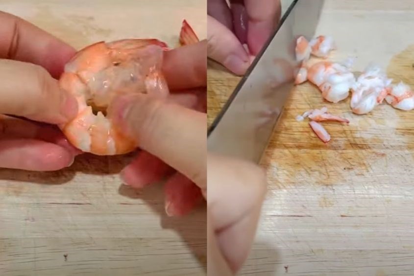 Cách nấu cháo tôm khoai mỡ cho bé - bước 3