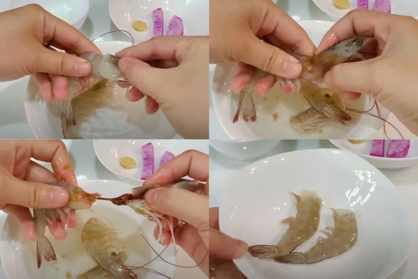 Cách nấu cháo tôm khoai mỡ cho bé - bước 1