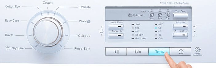 Bạn có thể điều chỉnh nhiệt độ nước nếu muốn