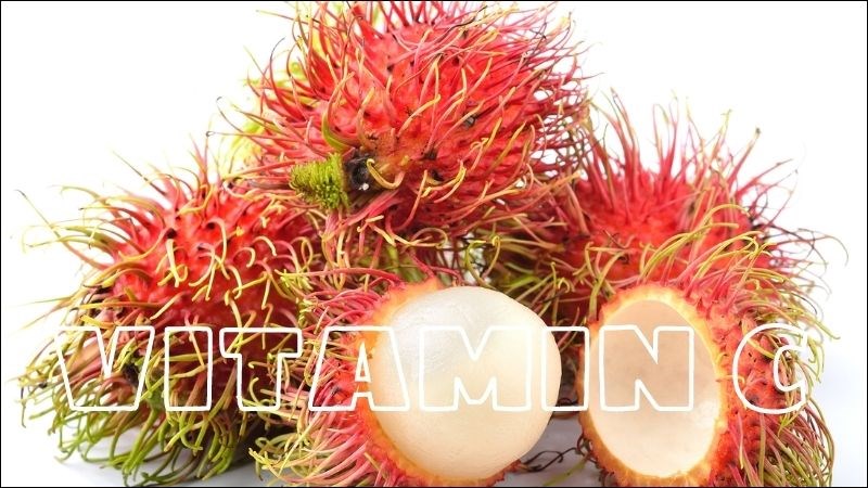 Chôm chôm giàu vitamin C giúp kích thích sản xuất tế bào miễn dịch