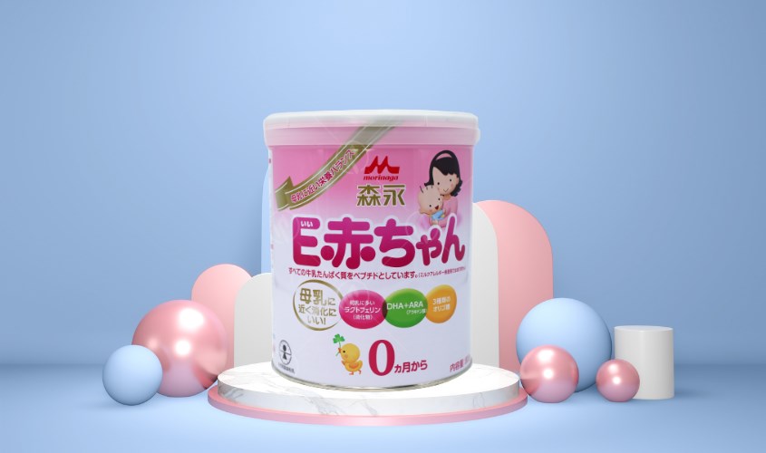 Sữa non Morinaga E-akachan được sản xuất bằng phương pháp thủy phân một phần Sản phẩm được sản xuất bằng phương pháp thủy phân một phần