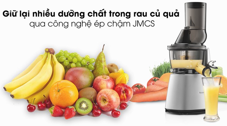 Máy ép chậm Kuvings EVO820 đỏ sử dụng công nghệ ép JMCS giúp bảo toàn trọn vẹn dưỡng chất 