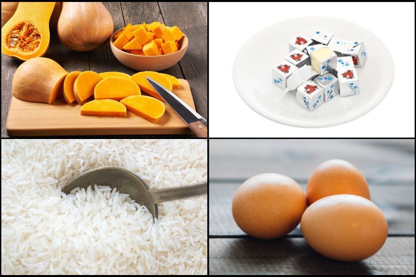 Công thức nấu cháo bí đỏ phô mai cho bé