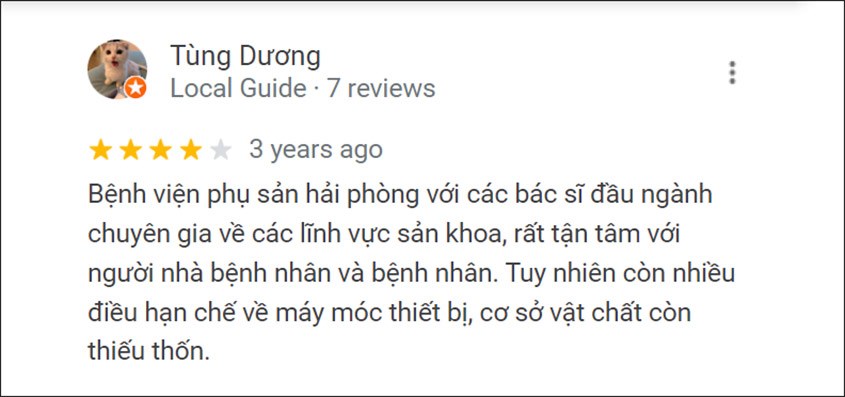 Cảm nhận của khách hàng về bệnh viện phụ sản Hải Phòng