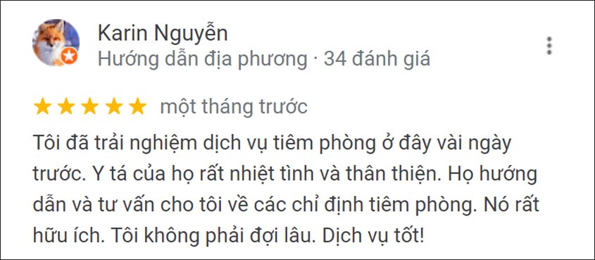 đánh giá của khách hàng về phòng khám Victoria Healthcare