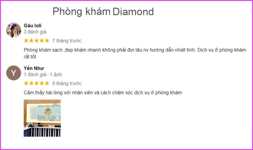 Đánh giá phòng khám Sản Nhi Diamond