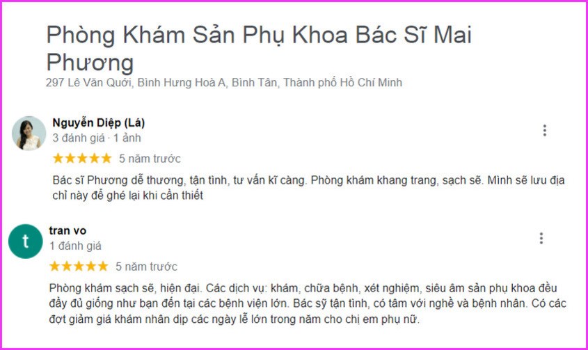 Phòng khám sản phụ khoa Mai Phương có tốt không?