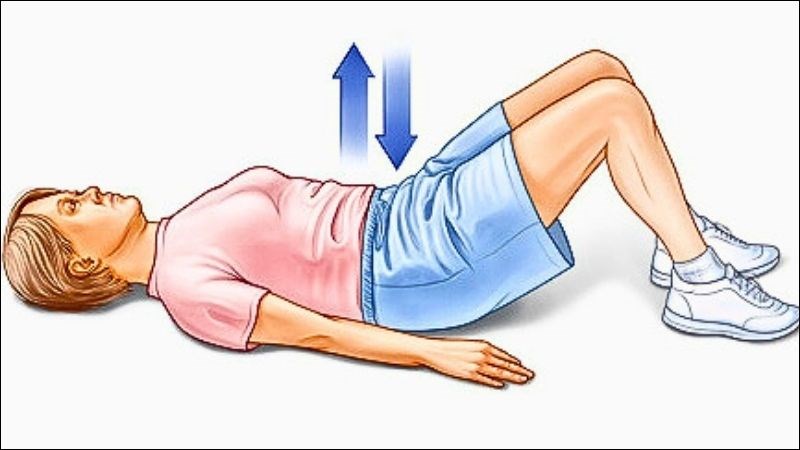 Nghiêng xương chậu giúp tăng cường cơ bụng dưới và kéo căng phần lưng dưới