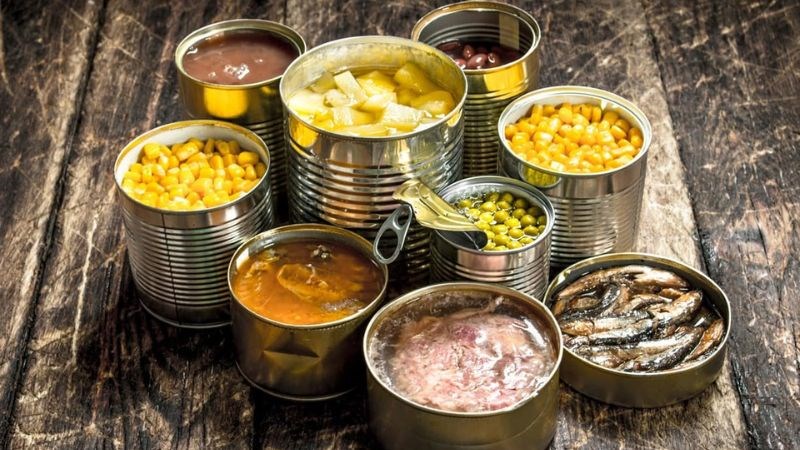Đồ ăn đóng hộp chứa nhiều chất không tốt cho sức khỏe