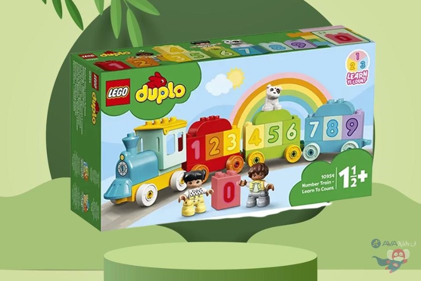 Dạy bé học số bằng bộ đồ chơi lắp ráp tàu lửa đếm số Lego Duplo 10954