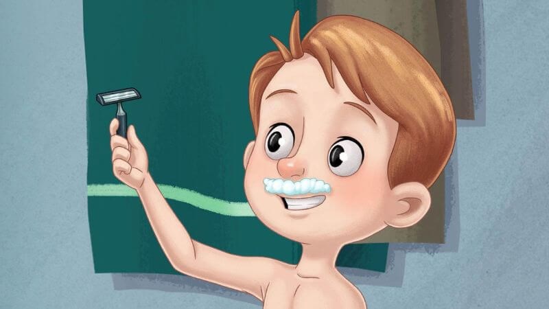 Mọc ria mép, lông mu hoặc lông nách là dấu hiệu dậy thì sớm ở bé trai