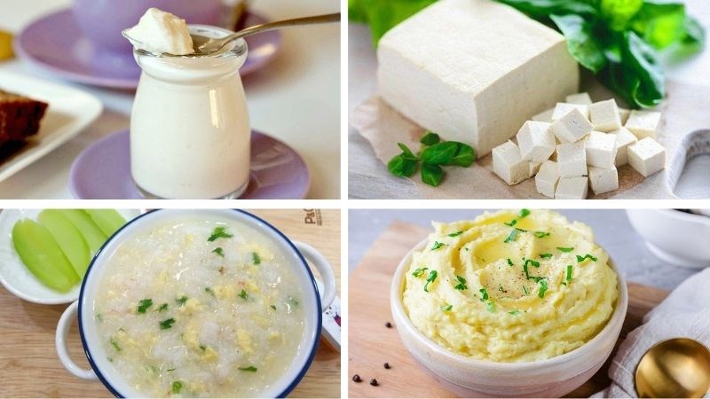 Chế độ ăn mềm với thức ăn dạng mềm, lỏng giúp giảm bớt tình trạng đi ngoài ra máu