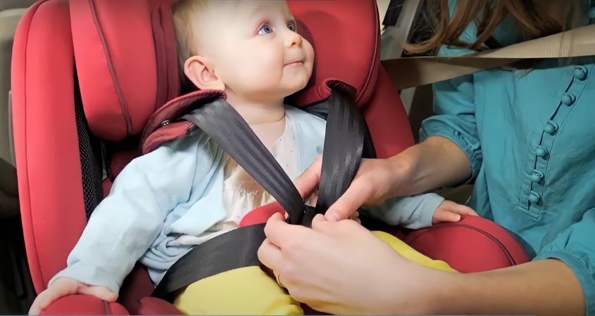 Điều chỉnh dây đai phù hợp với cơ thể bé