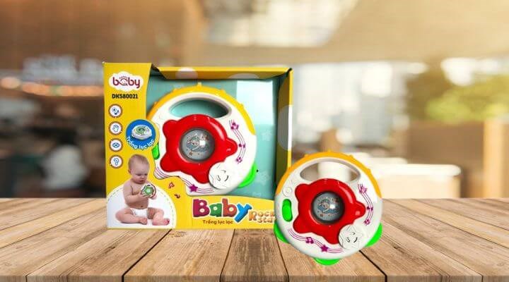 Đồ chơi baby rock star - trống lục lạc Duka DK580021